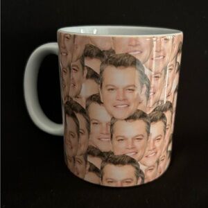Matt Damon custom coffee cup! Brand new!